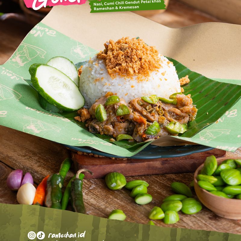 Nasi Cumi Chili Gendut Pete Rameshan