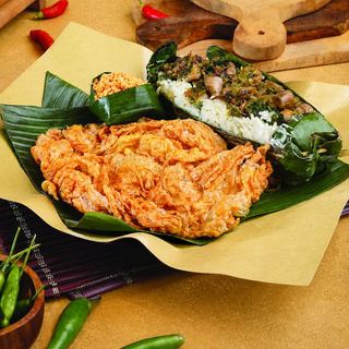 Nasi Bakar Cumi Kehijauan